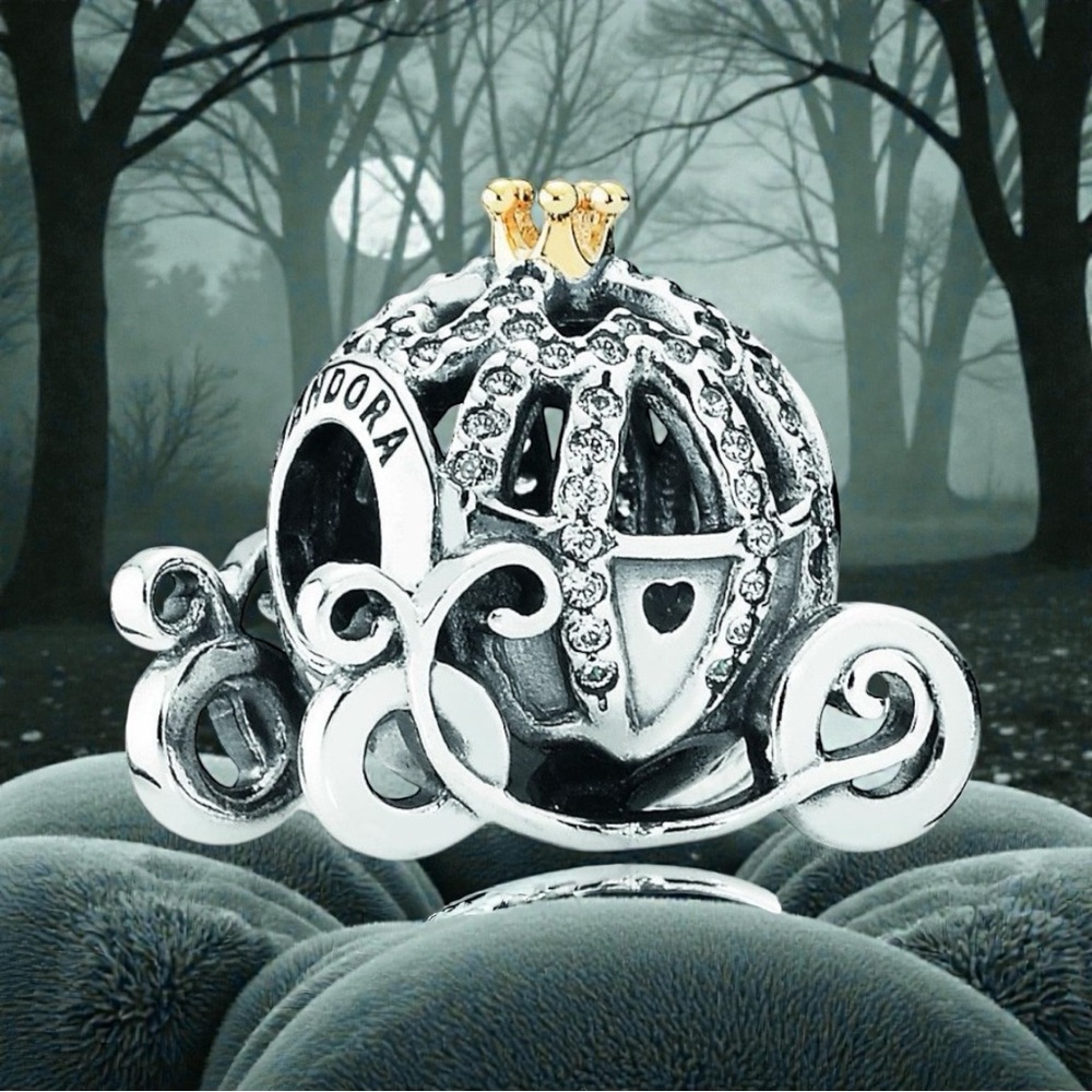 Silver and Gold Carriage Charm